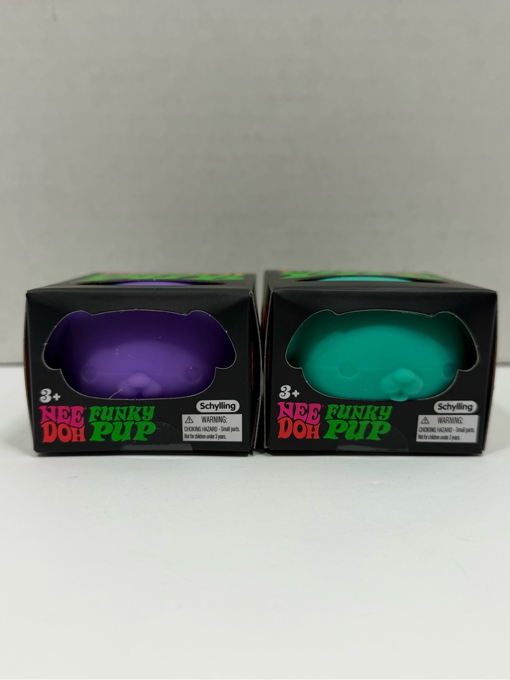 NeeDoh Funky Pup Squishy Toy - Purple and Teal NIB